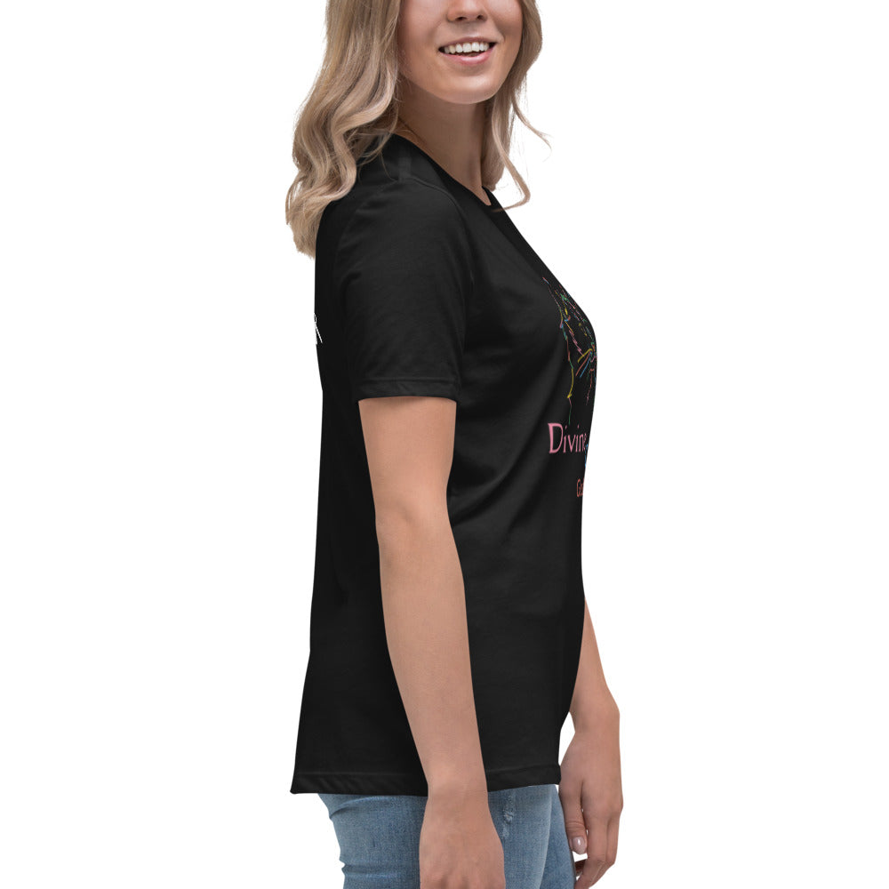 Divinely Multi Coloured Cat - soft and sustainable t-shirt